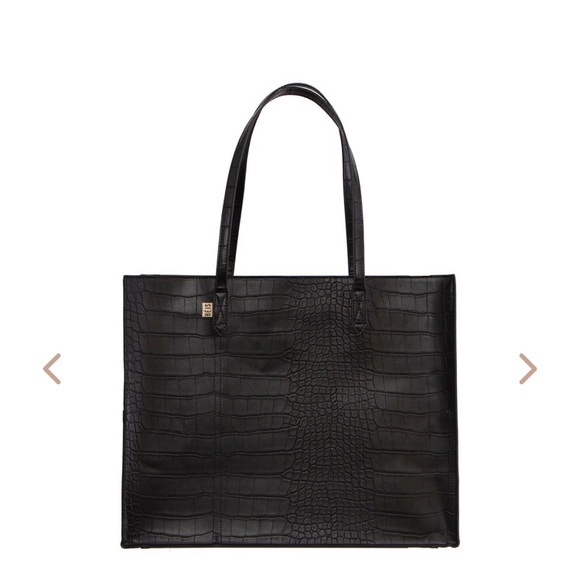 BEIS Handbags - BEIS The Work Tote in Black Croc